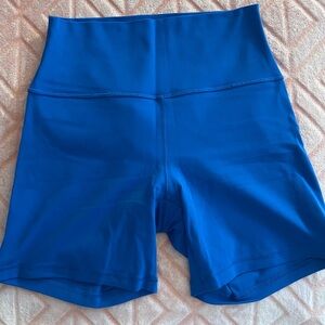 Blue CRZ Yoga 4” Biker shorts